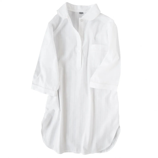 Bodas Shadow Stripe Nightshirt White